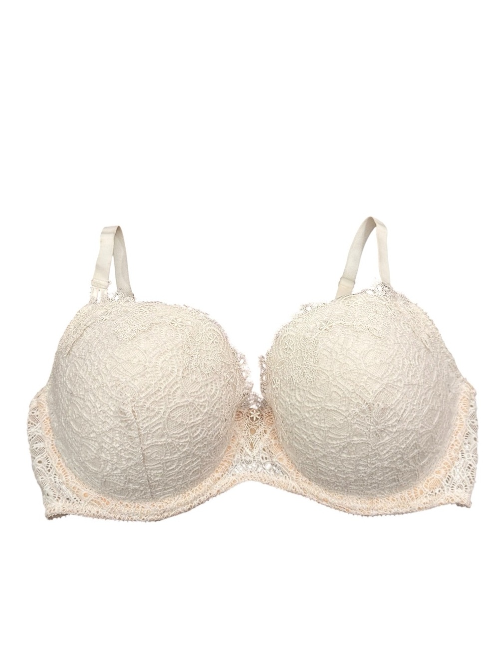 Victoria’s Secret Lace Underwire Bra in Cream - Classic Support. 34DD